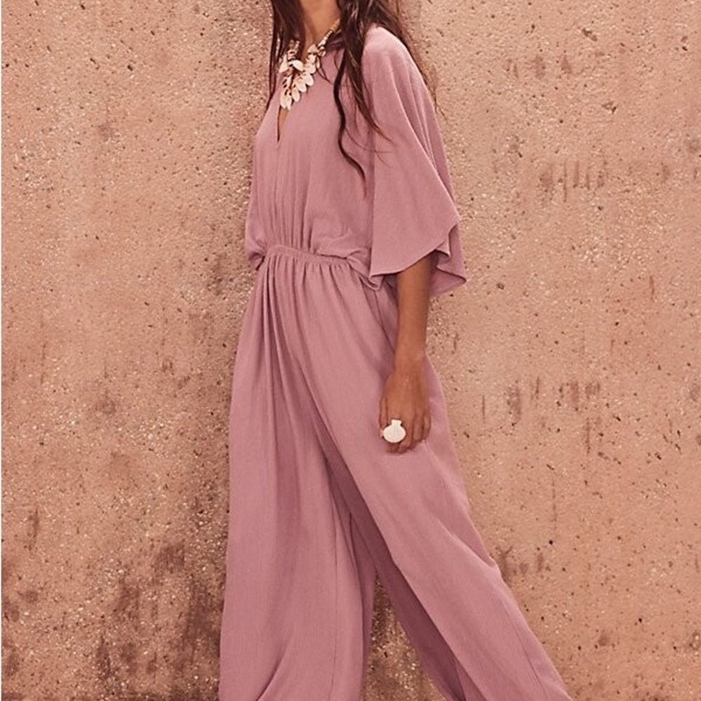 Free people Venus one piece plum pink
